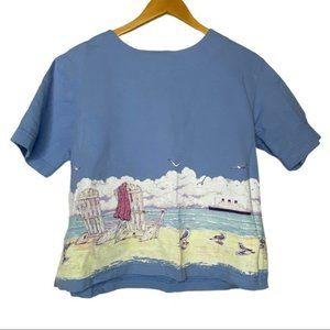 Vintage Boxy Crop Top Summer size Small